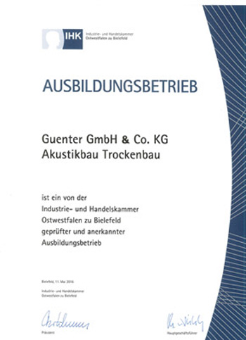 guenter Gmbh & Co.KG  Akustikbau - Trockenbau Bielefeld