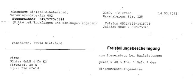 Freistellung bis 2025
